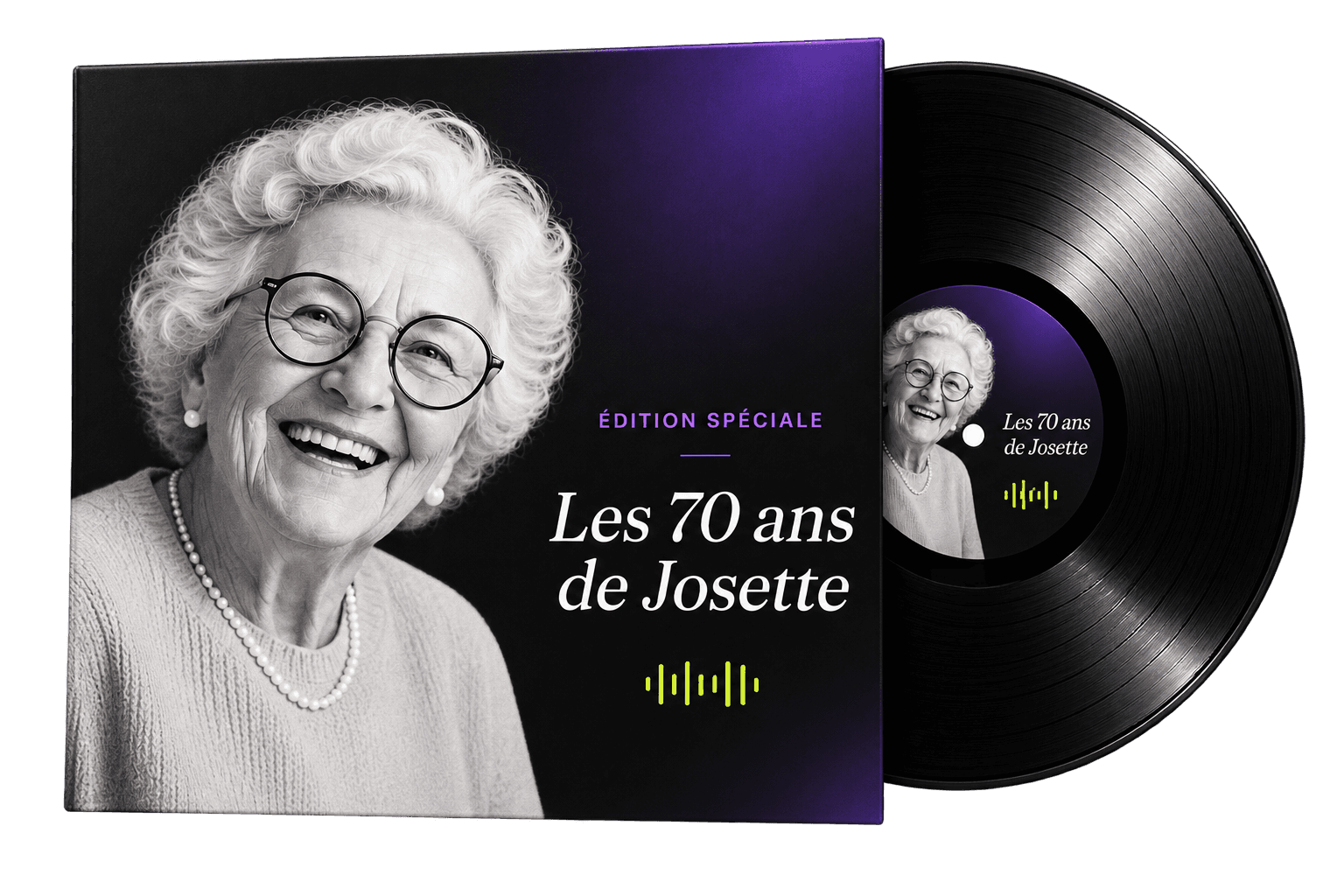 Exemple de chanson personnalisée au format le vinyle